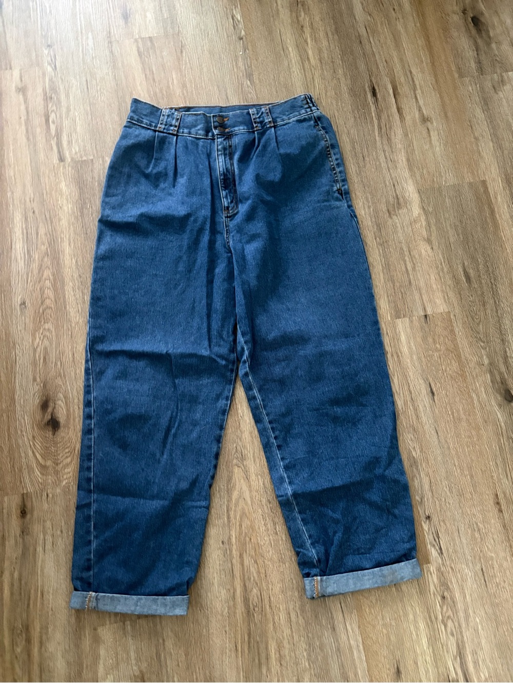 34R Lucy & Yak High-Waisted Addison Denim Trousers